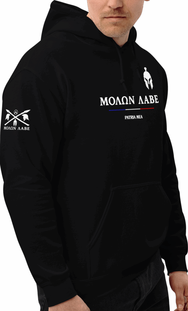 Sweat-shirt patriote à capuche “Tenez la ligne” – Image 4