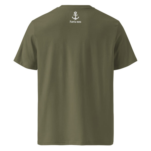 T-shirt  "Patria Mea – Ancre marine" (Coeur) kaki – Image 2