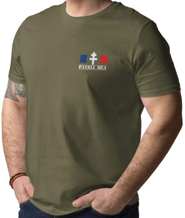 T-shirt croix de lorraine BBR (Coeur) kaki – Image 3