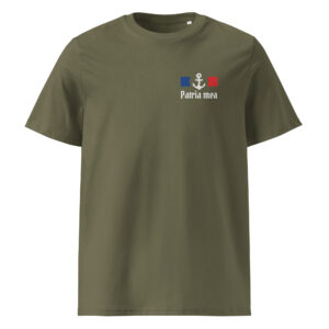 T-shirt  "Patria Mea – Ancre marine" (Coeur) kaki